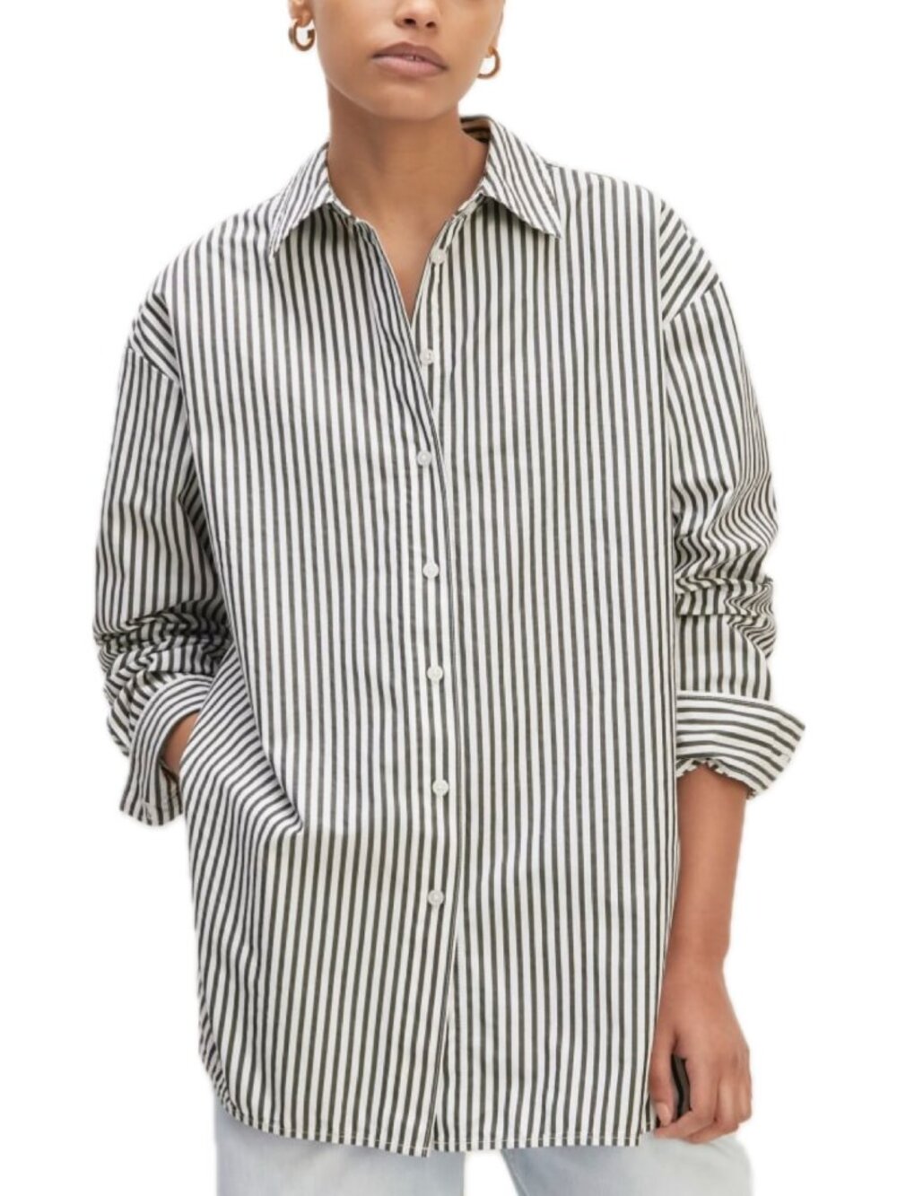 Everlane The Supima® Cotton Boyfriend Shirt Size: XL